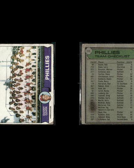 Philadelphia Phillies 1979 Topps Baseball 38-Card Lot Topps VG