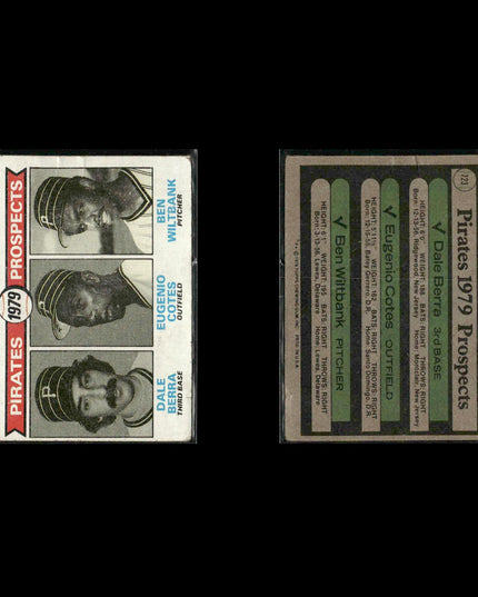 Pittsburgh Pirates 1979 Topps Baseball 35-Card Lot Topps VG