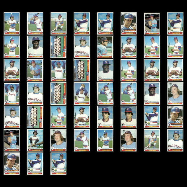 Texas Rangers 1979 Topps Baseball 51-Card Lot Topps VG