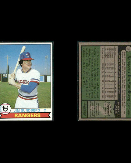 Texas Rangers 1979 Topps Baseball 51-Card Lot Topps VG