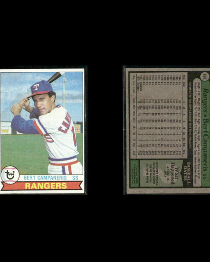 Texas Rangers 1979 Topps Baseball 51-Card Lot Topps VG
