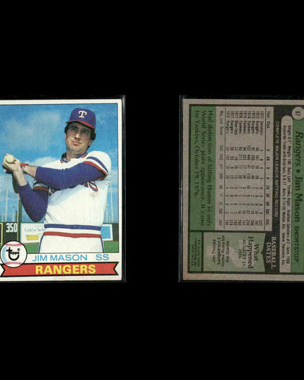 Texas Rangers 1979 Topps Baseball 51-Card Lot Topps VG
