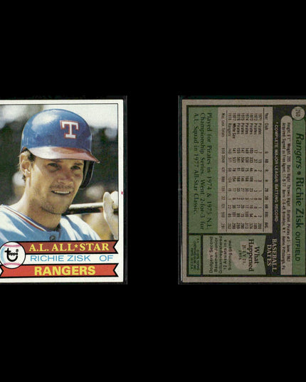 Texas Rangers 1979 Topps Baseball 51-Card Lot Topps VG