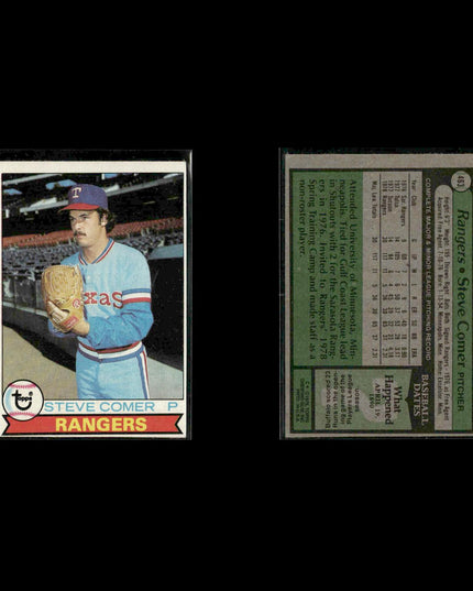 Texas Rangers 1979 Topps Baseball 51-Card Lot Topps VG
