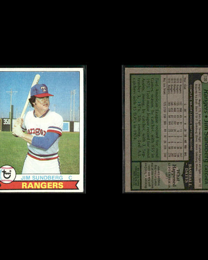 Texas Rangers 1979 Topps Baseball 51-Card Lot Topps VG