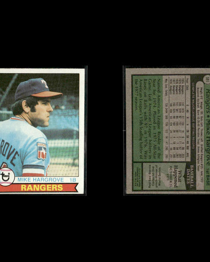 Texas Rangers 1979 Topps Baseball 51-Card Lot Topps VG