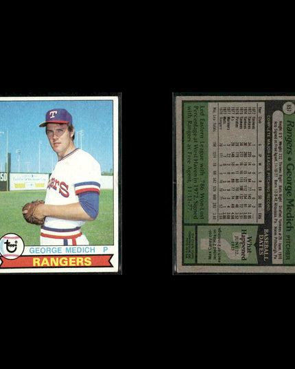 Texas Rangers 1979 Topps Baseball 51-Card Lot Topps VG