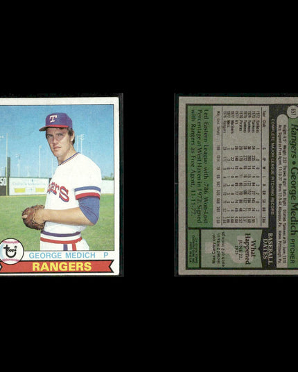 Texas Rangers 1979 Topps Baseball 51-Card Lot Topps VG