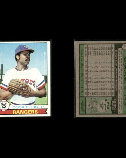 Texas Rangers 1979 Topps Baseball 51-Card Lot Topps VG