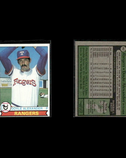 Texas Rangers 1979 Topps Baseball 51-Card Lot Topps VG