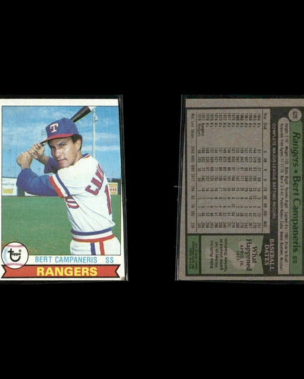 Texas Rangers 1979 Topps Baseball 51-Card Lot Topps VG