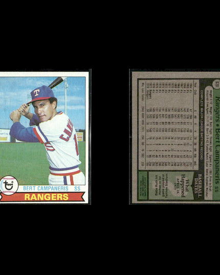 Texas Rangers 1979 Topps Baseball 51-Card Lot Topps VG