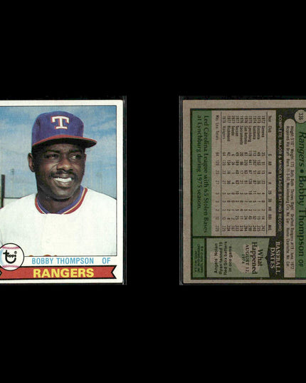 Texas Rangers 1979 Topps Baseball 51-Card Lot Topps VG