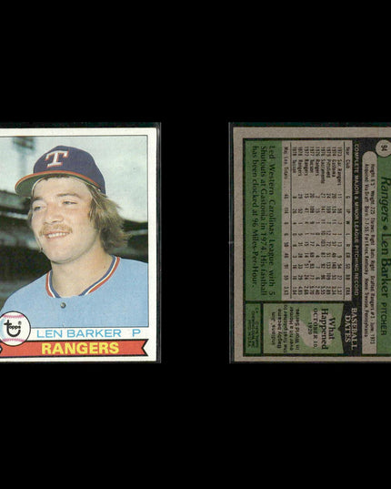 Texas Rangers 1979 Topps Baseball 51-Card Lot Topps VG