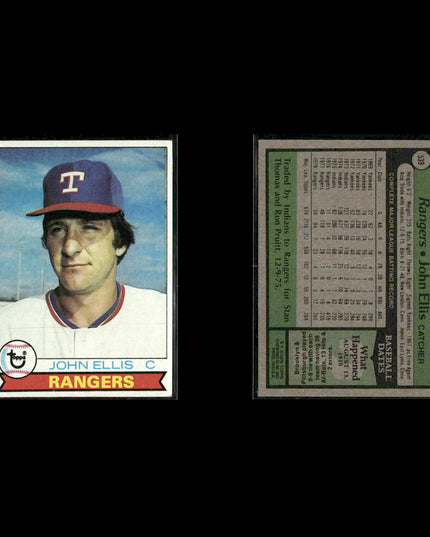 Texas Rangers 1979 Topps Baseball 51-Card Lot Topps VG