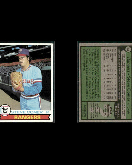 Texas Rangers 1979 Topps Baseball 51-Card Lot Topps VG