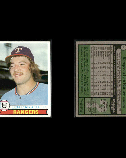 Texas Rangers 1979 Topps Baseball 51-Card Lot Topps VG