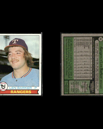 Texas Rangers 1979 Topps Baseball 51-Card Lot Topps VG