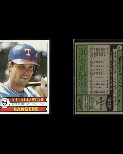 Texas Rangers 1979 Topps Baseball 51-Card Lot Topps VG