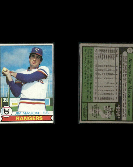 Texas Rangers 1979 Topps Baseball 51-Card Lot Topps VG