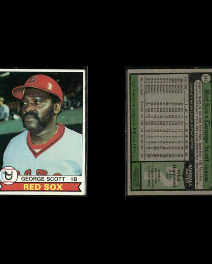 Boston Red Sox 1979 Topps Baseball 42-Card Lot Topps VG