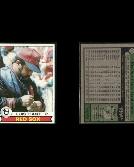 Boston Red Sox 1979 Topps Baseball 42-Card Lot Topps VG