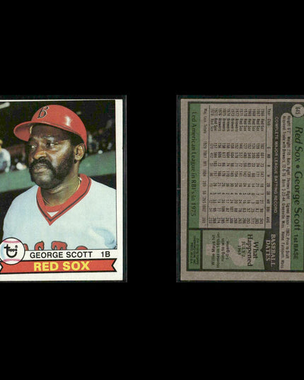 Boston Red Sox 1979 Topps Baseball 42-Card Lot Topps VG