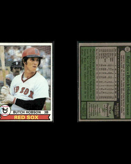 Boston Red Sox 1979 Topps Baseball 42-Card Lot Topps VG