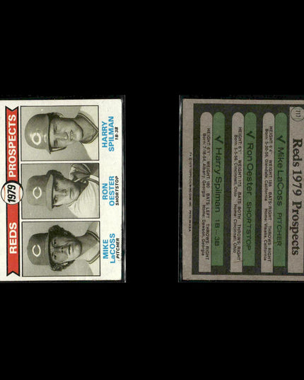 Cincinnati Reds 1979 Topps Baseball 36-Card Lot Topps VG