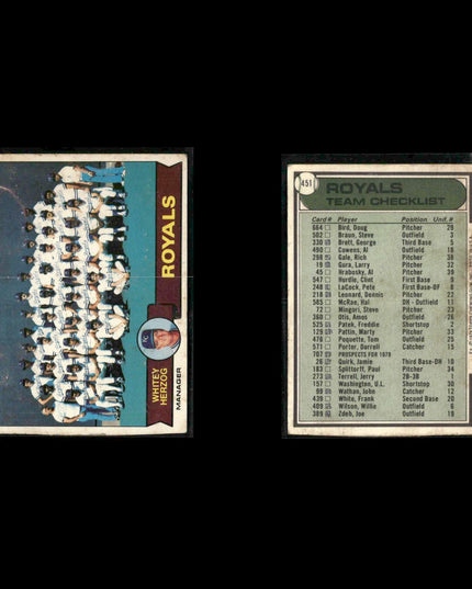 Kansas City Royals 1979 Topps Baseball 38-Card Lot Topps VG