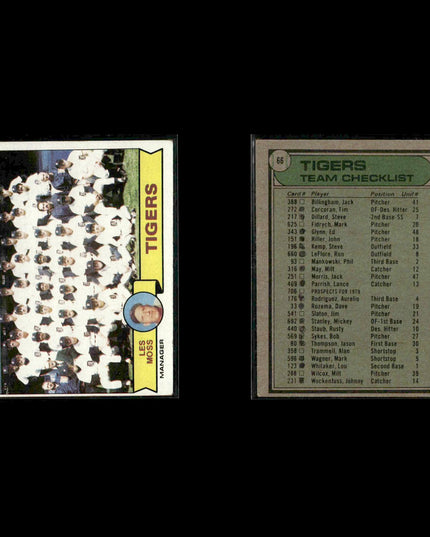 Detroit Tigers 1979 Topps Baseball 36-Card Lot Topps VG