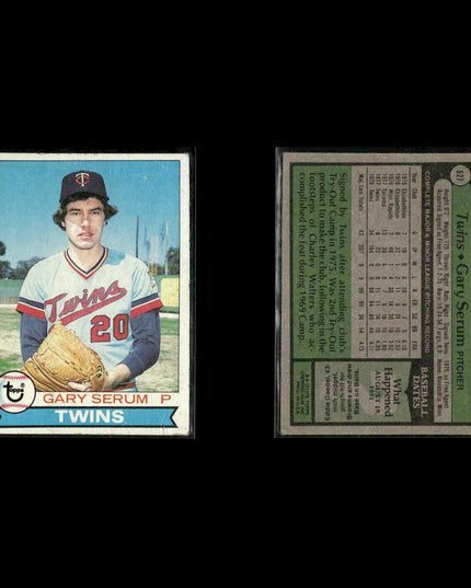 Minnesota Twins 1979 Topps Baseball 61-Card Lot Topps VG