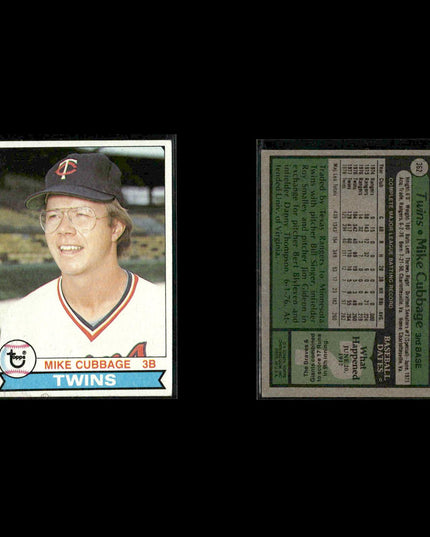 Minnesota Twins 1979 Topps Baseball 61-Card Lot Topps VG