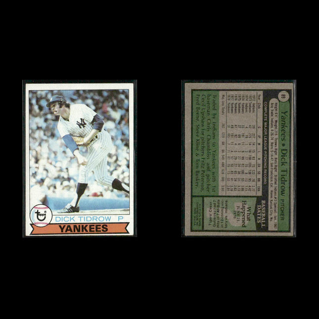 New York Yankees 1979 Topps Baseball 31-Card Lot Topps VG