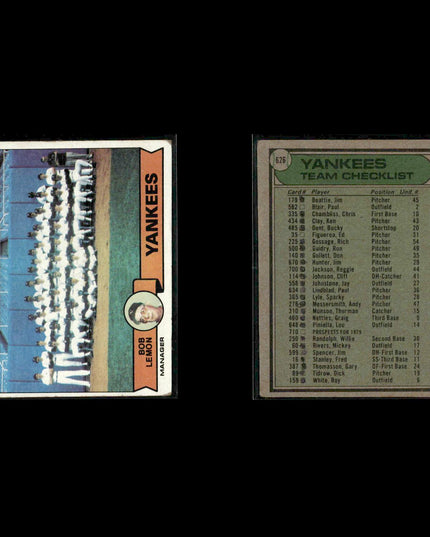 New York Yankees 1979 Topps Baseball 31-Card Lot Topps VG