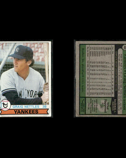 New York Yankees 1979 Topps Baseball 31-Card Lot Topps VG