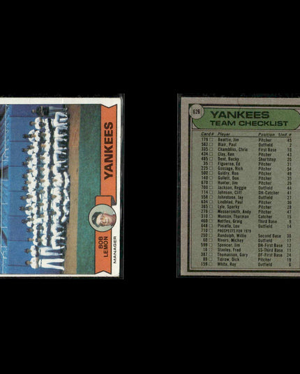New York Yankees 1979 Topps Baseball 31-Card Lot Topps VG