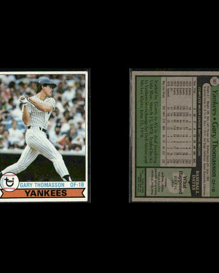 New York Yankees 1979 Topps Baseball 31-Card Lot Topps VG