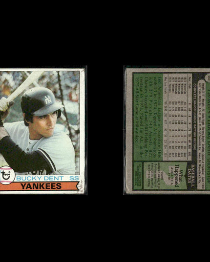 New York Yankees 1979 Topps Baseball 31-Card Lot Topps VG