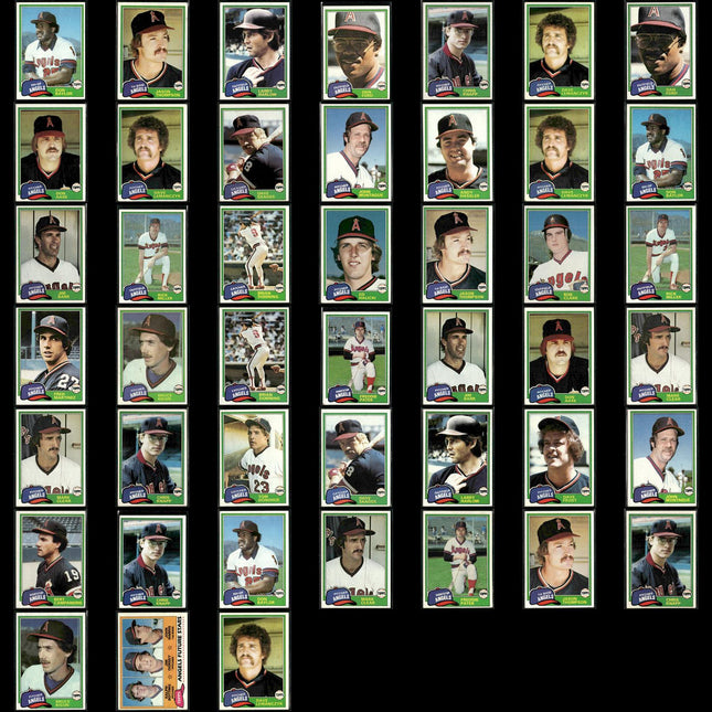 California Angels 1981 Topps Baseball 45-Card Lot Topps VG