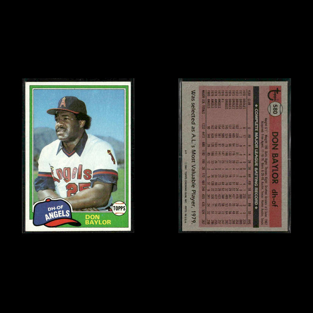 California Angels 1981 Topps Baseball 45-Card Lot Topps VG