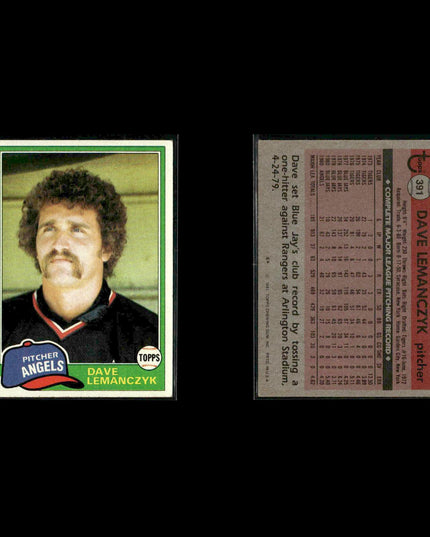 California Angels 1981 Topps Baseball 45-Card Lot Topps VG