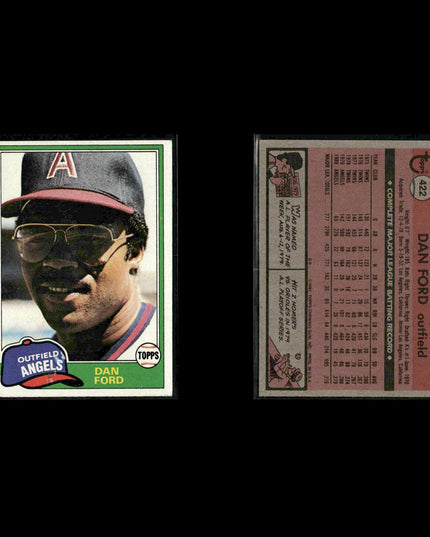 California Angels 1981 Topps Baseball 45-Card Lot Topps VG
