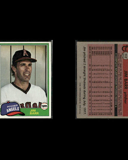 California Angels 1981 Topps Baseball 45-Card Lot Topps VG