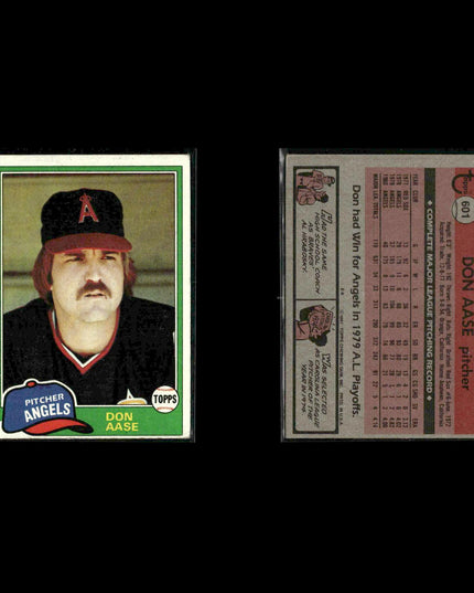 California Angels 1981 Topps Baseball 45-Card Lot Topps VG
