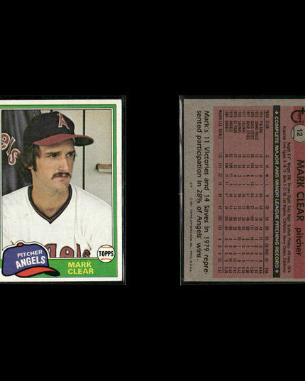 California Angels 1981 Topps Baseball 45-Card Lot Topps VG