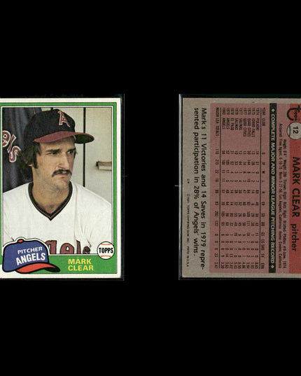 California Angels 1981 Topps Baseball 45-Card Lot Topps VG
