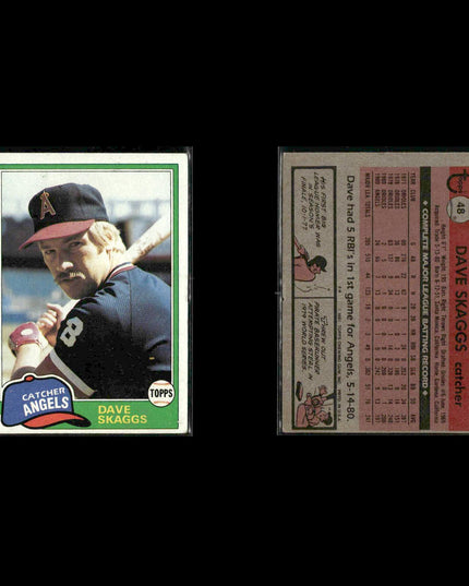 California Angels 1981 Topps Baseball 45-Card Lot Topps VG