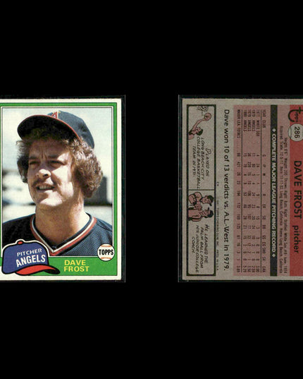 California Angels 1981 Topps Baseball 45-Card Lot Topps VG