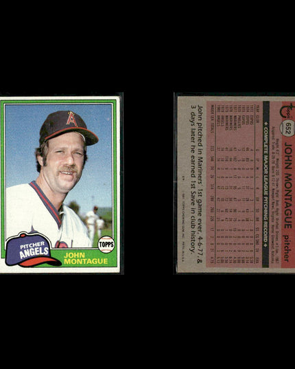 California Angels 1981 Topps Baseball 45-Card Lot Topps VG